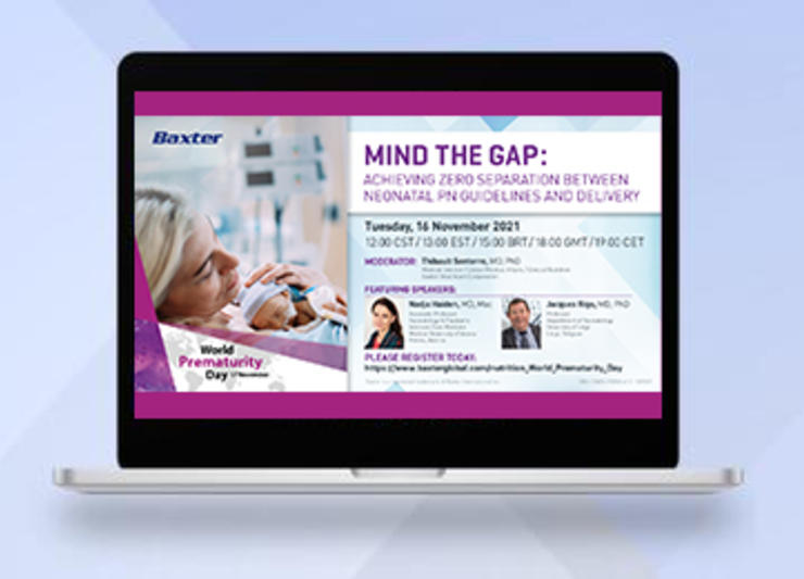 Image of a laptop presenting the brochure of the Mind the Gap event