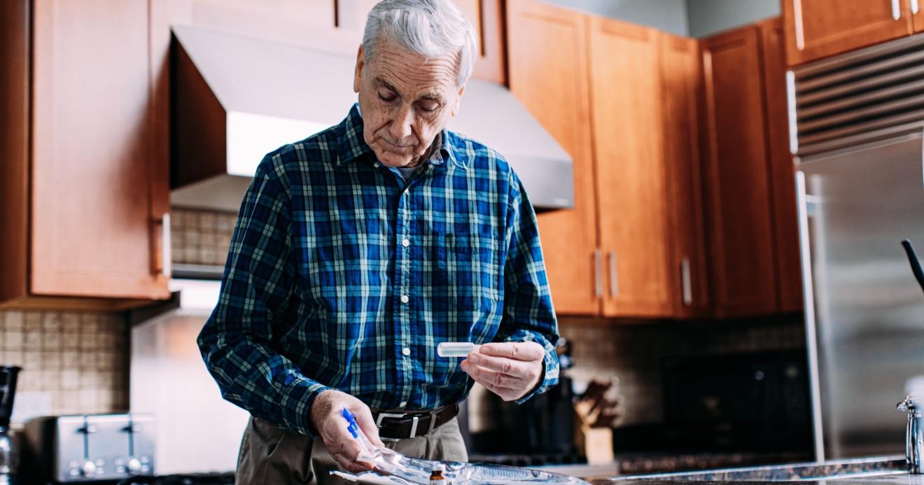 Old man at home